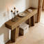 Table d'entrée de style champêtre (table basse incluse seulement)