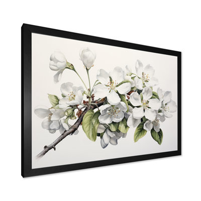 Fleur de pommier monochromatique élégance XXV III, reproduction sur toile