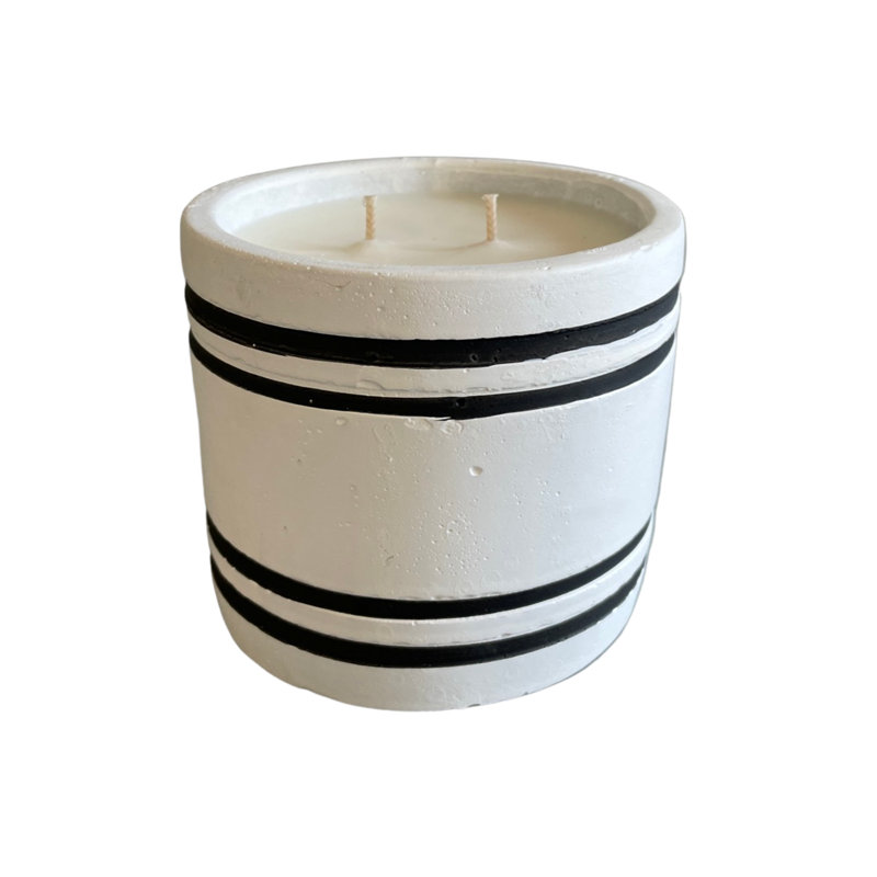 Lavender Scented Designer Candle with Stone Holder