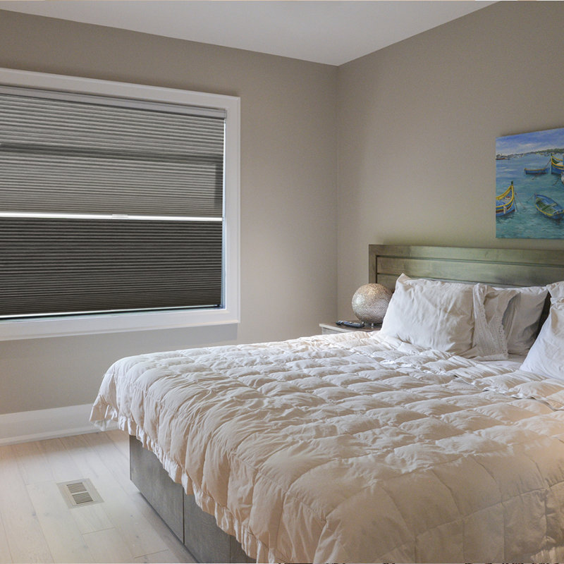 Chainless Day and Night Cellular Shade, Gris, L 41 po x L 48 po