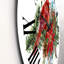 Poinsettia de Noël et cardinal rouge - Horloge murale traditionnelle-60282046