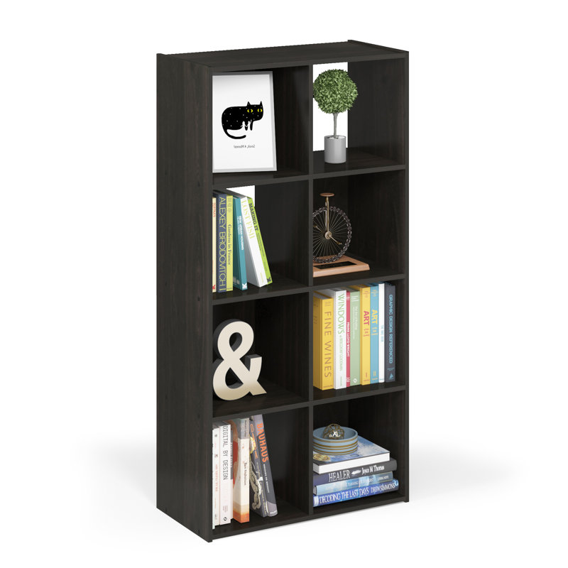 Bibliothèque cubique Anzalone, (8 tablettes) H 47,72 po x l 24,02 po x P 11,61 po, Espresso