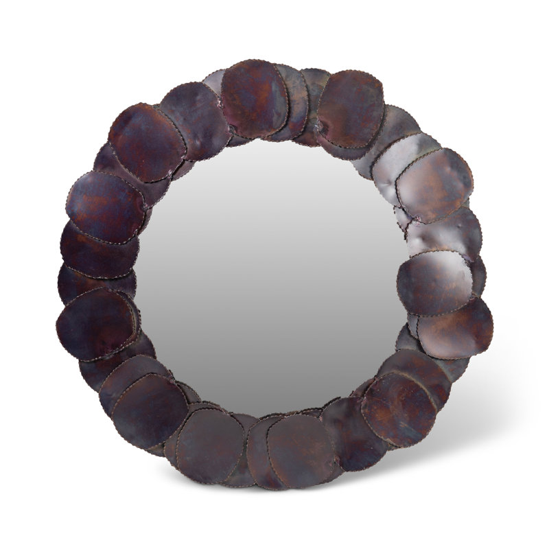 Miroir mural Jonica, 33 po x 33 po, Gris antique