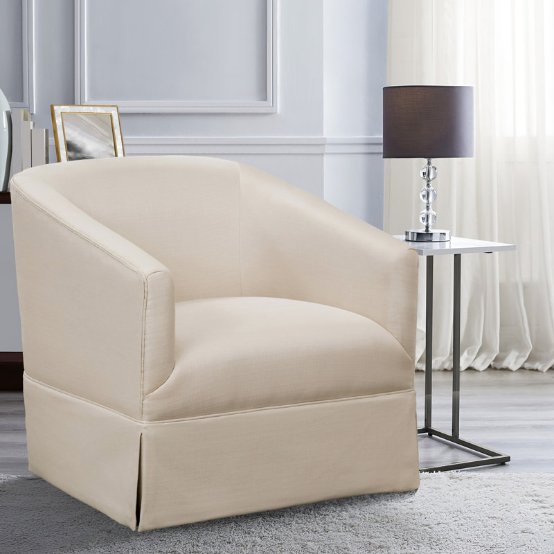 Fauteuil pivotant en jupe de lin Earl
