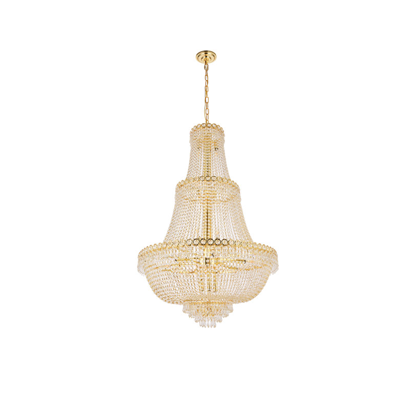 Stoltz 17 - Light Dimmable Empire Chandelier, Gold
