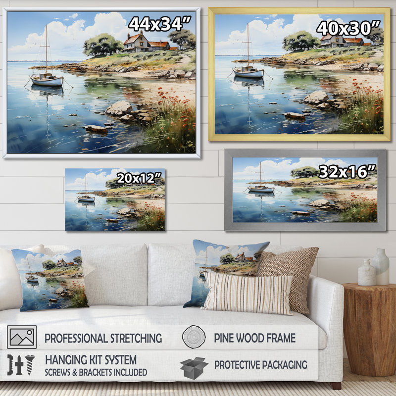 «Danemark Dutch Coastal Beauty I», reproduction sur toile, Toile tendue, H 12 po x l 20 po x P 1 po