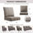 Allo 24"X24"X6" Patio Thick Cushions & Pillows Set - Channel-Tufted Design Deep Seat Water & Fade Resistant Cushion Set-1552606948-1556263883