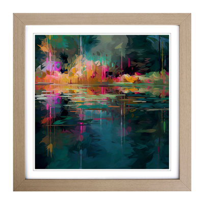 Pond Glitch No.3 - Framed Print