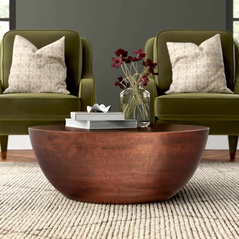 Hobbs Drum Coffee Table, Copper