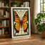 Symmetrical Butterfly Art Deco 1 Piece Wrapped Canvas Wall Art-457742794-457742797