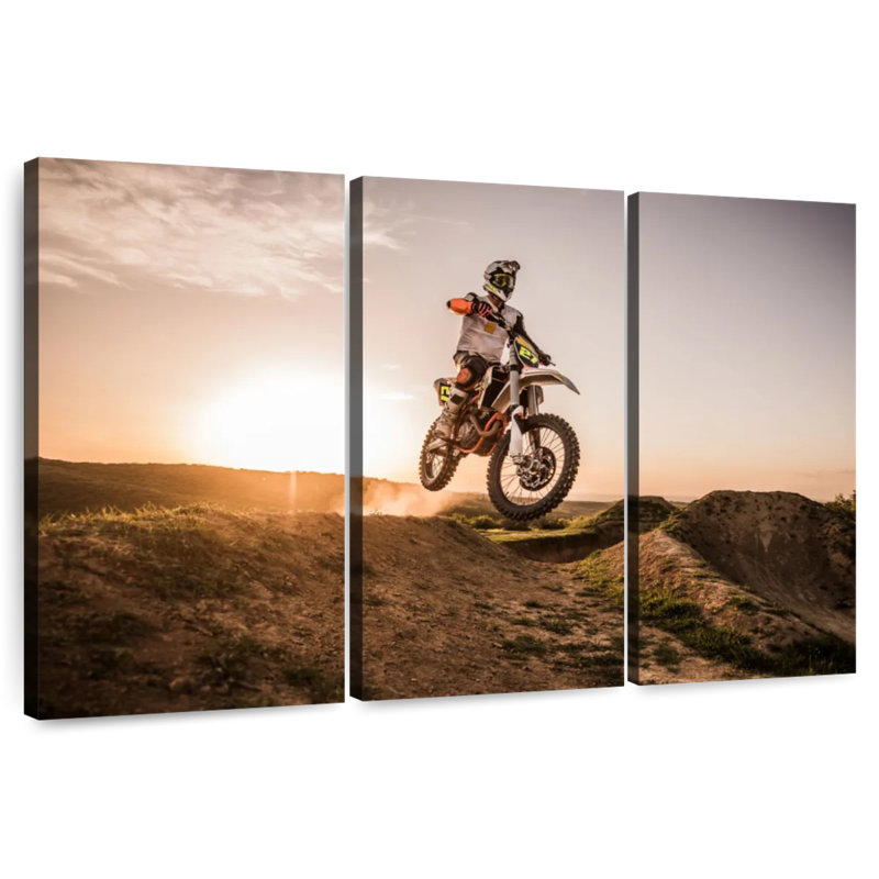 Dirt Bike Racer, 48" H x 74" W