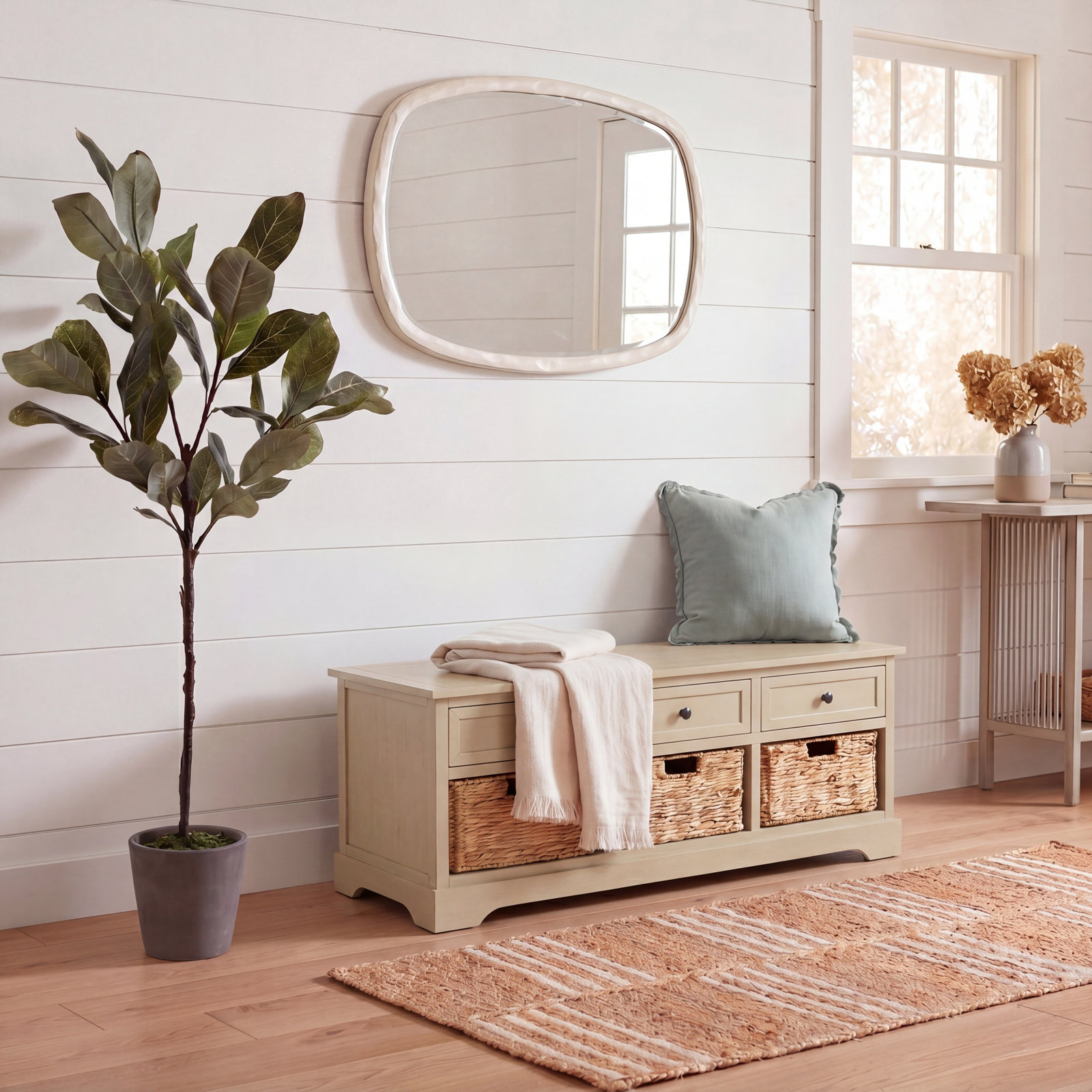 Adayla 42" Entryway Bench, Sand