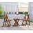 HIPS Material Outdoor Bistro Set Foldable Small Table And Chair Set With 2 Chairs And Rectangular Table