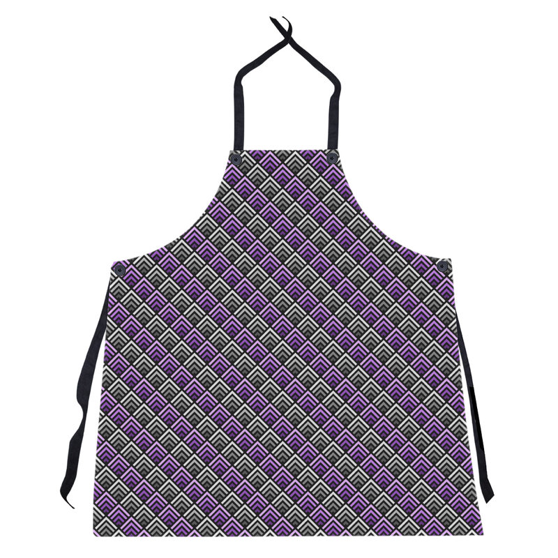 Bib Apron, Purple/Gray