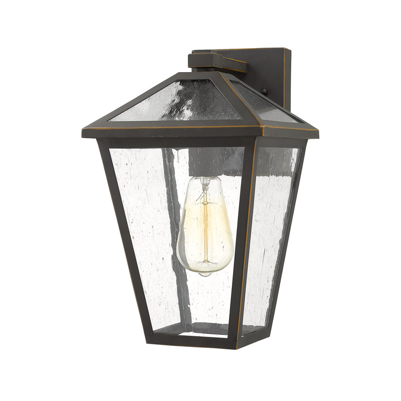 Swerve Wall Light, Rubbed Bronze, Seeded, 10.75" H x 7" W x 6" D