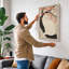 Cat and Cherry Blossoms Japandi - Wrapped Canvas-1030437555-1030437562