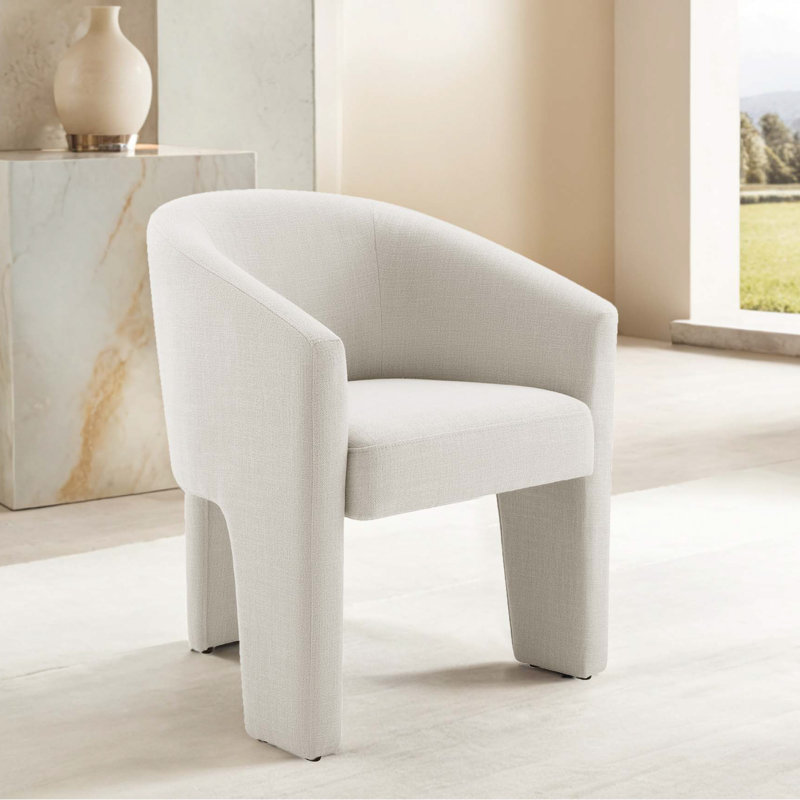 Chaise rembourrée Edenton, Lin Performance Effie