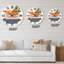Abstrait géométrique abstrait soleil et lune avec feuille III - horloge murale moderne-70801606-60327298