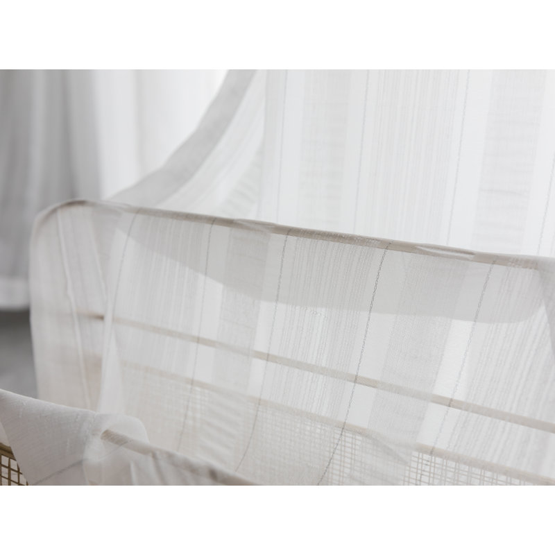 Panneau de rideau simple semi-diaphane avec œillets, l 80 po x L 95 po