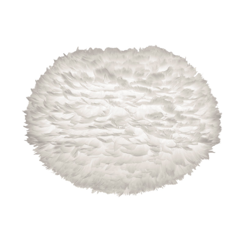Abat-jour fantaisie 1 lumière Eos, H 15,70 po x l 23,60 po, Blanc