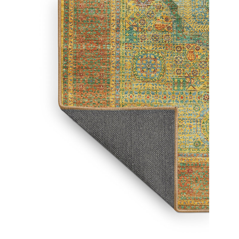Tapis vert / or Southwestern, Rectangle 5 pi x 7 pi
