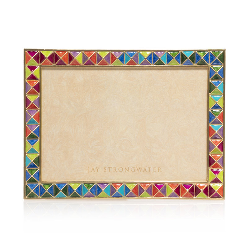 PYRAMID COLLECTION Metal Picture Frame, 3" x 4", Rainbow