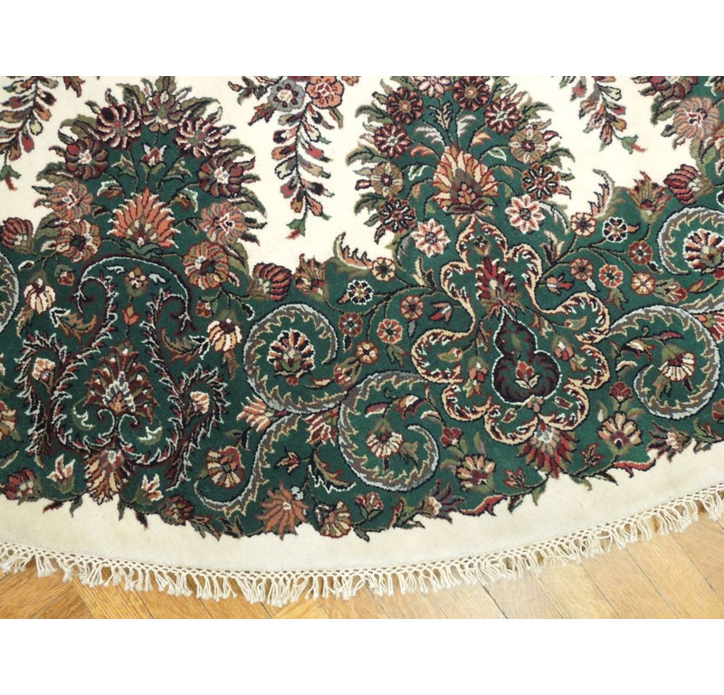 Tapis noué à la main 10 po x 10 po en laine de qualité Jaipour # PIX-20442