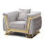 Chaise Rebecca G00195A-C, argent brillant