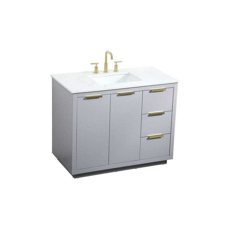 Ensemble de meuble-lavabo simple 42 po Broadlands, Gris