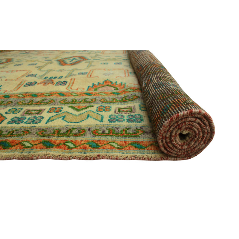 Katron One-of-a-Kind 6'7 X 9'3 New Age Wool Area Rug in Ivory