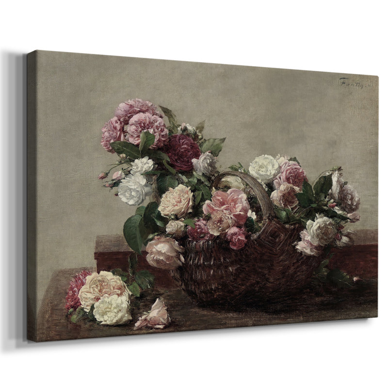 Botanique rétro - XX, H 19 po x l 28 po x P 1,5 po, Toile tendue