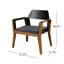 Chaises club d'extérieur en bois 2 pièces, coussins d'eau, style transitionnel polyvalent pour la cour, le jardin, la terrasse, le balcon, assemblage simple requis 2 pièces avec construction, attrait industriel moderne facile