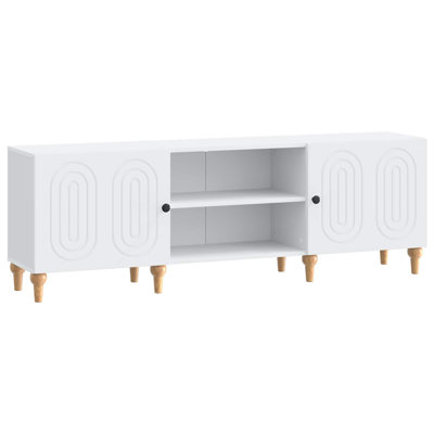Unfinished TV Stand for TVs up to 43" with Fireplace Included