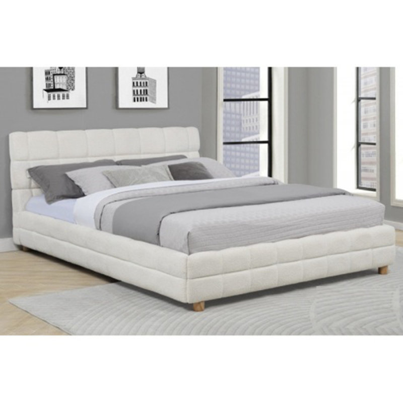 Lit plateforme grand moderne Modern, Blanc