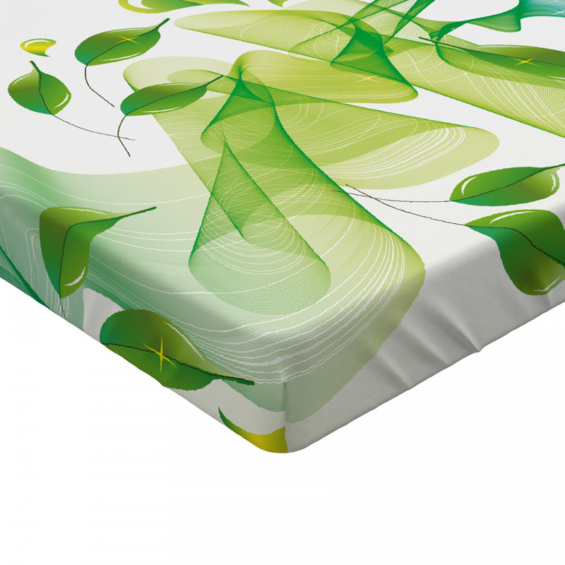 Microfiber Abstract Fitted Sheet, Twin Fitted Sheet
