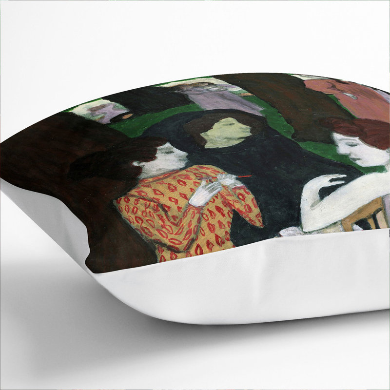 The Muses Square Throw Cushion, White, 55cm H x 55cm W x 20cm D