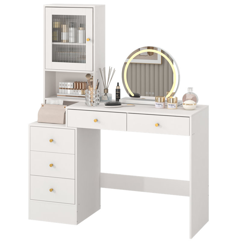 Bureau de meuble-lavabo ajustable avec miroir