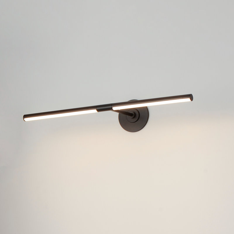Demontrey Aluminium LED Armed Sconce, 4.5" H x 23" W x 8.75" D, Black/White