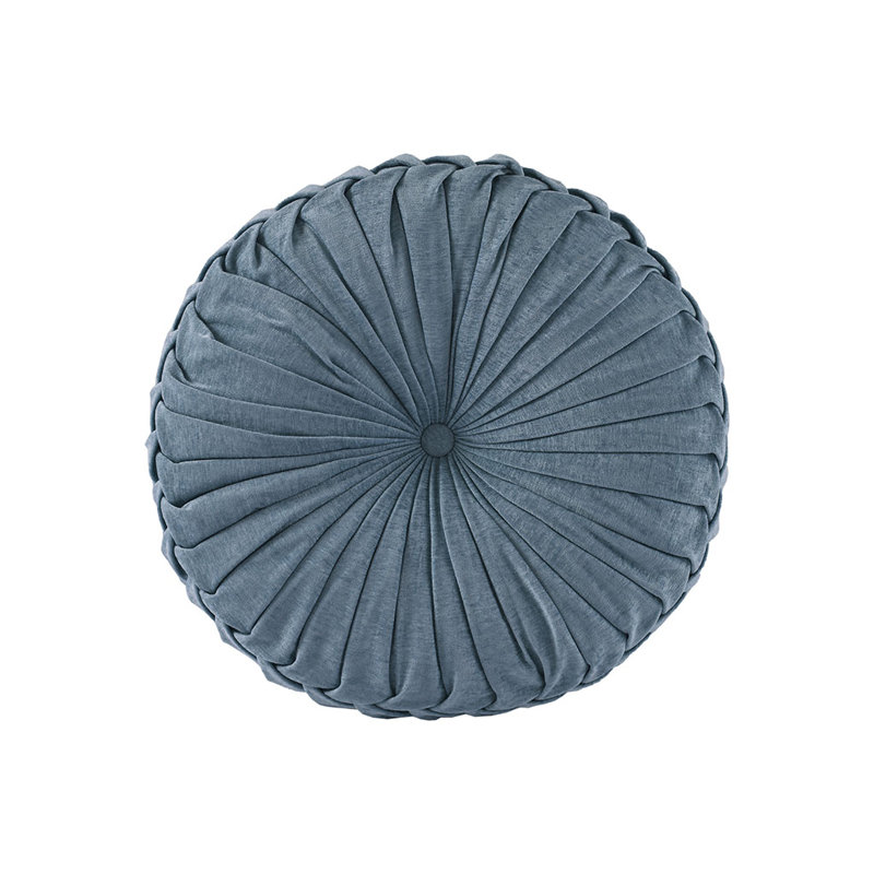 Coussin de sol en chenille de polyester 22 po x 6 po Dia, Bleu