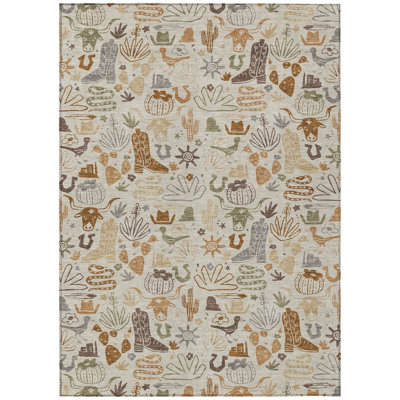 Machine Washable Indoor/Outdoor Chantille ACN2512 Kids Rug