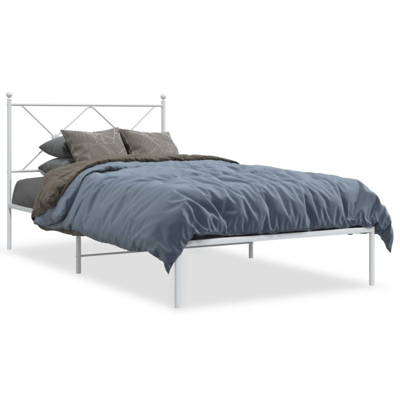 Corrstown Metal Bed, White, Super King (6')