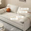 Canapé-lit causeuse 100% polyester beige-130074162