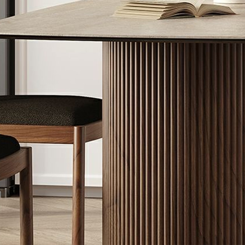 Pieds en bois massif pour la table de salle à manger, H 29,5 po x L 70,8 po x l 31,4 po, Noyer