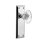 New York Plate with Oval Fluted Crystal Door Knob