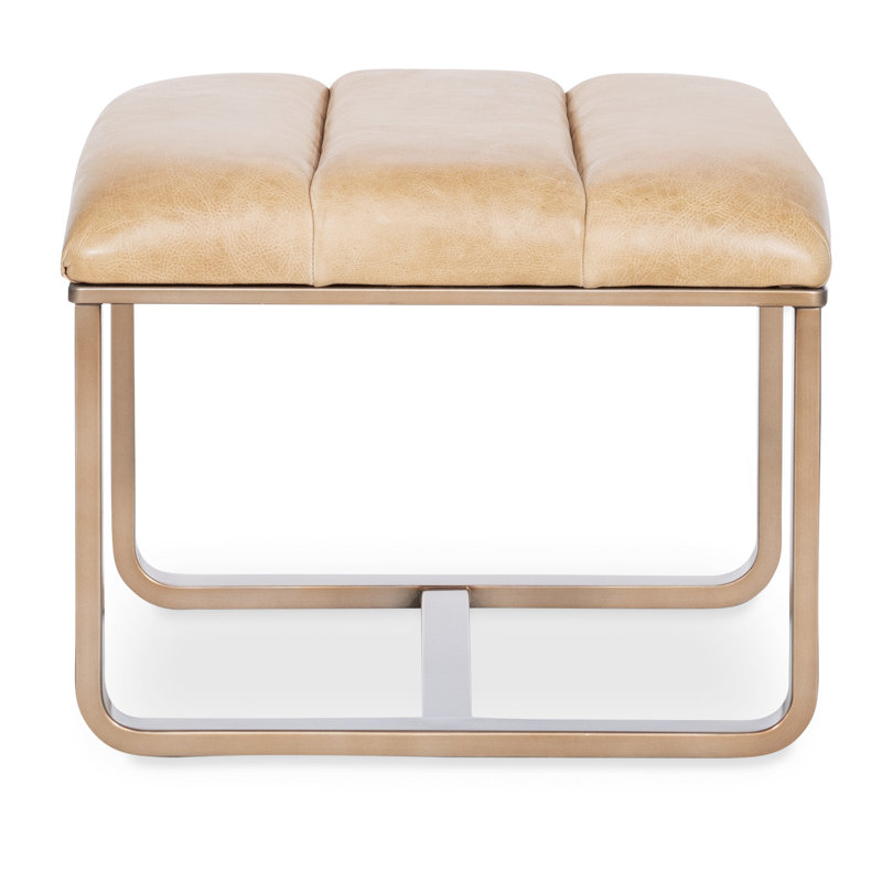 CC Leather Ottoman