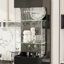 Vitrine moderne noire ultrabrillante avec éclairage DEL