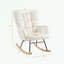 Chaise berçante capitonnée et rembourrée avec structure en métal-1785527971