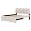 Lit plateforme tapissier avec lit gigogne-663889509