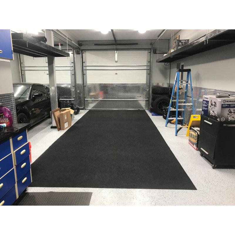 Armor All 20' Charcoal Waterproof Garage Floor Mat with Double Sided Tape