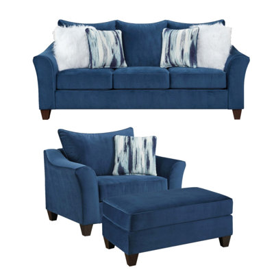 Ensemble de canapé 3 pièces en tissu Camero, durable et confortable, parfait pour les espaces de vie modernes et élégants.